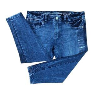 Gymboree Girls Cropped Skinny Jeans Size 3 Plus Blue Adjustable Waist